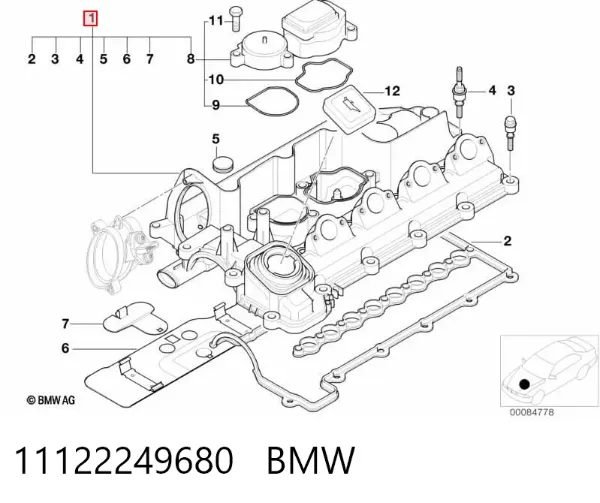 Tapa de balancines 11122249680 BMW