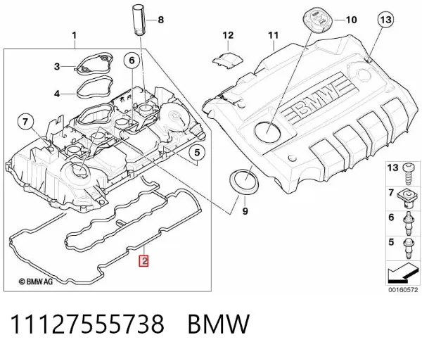 Junta tapa de balancines 11127555738 BMW