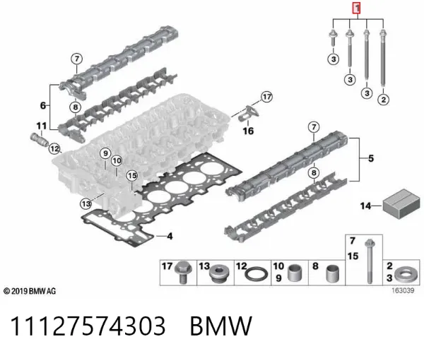 Tornillo culata 11127574303 BMW