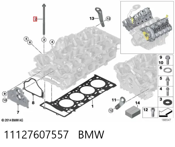 Tornillo culata 11127607557 BMW