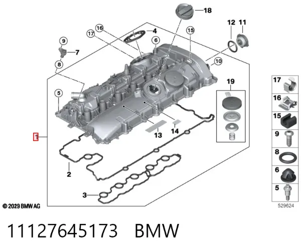 Tapa de balancines 11127645173 BMW