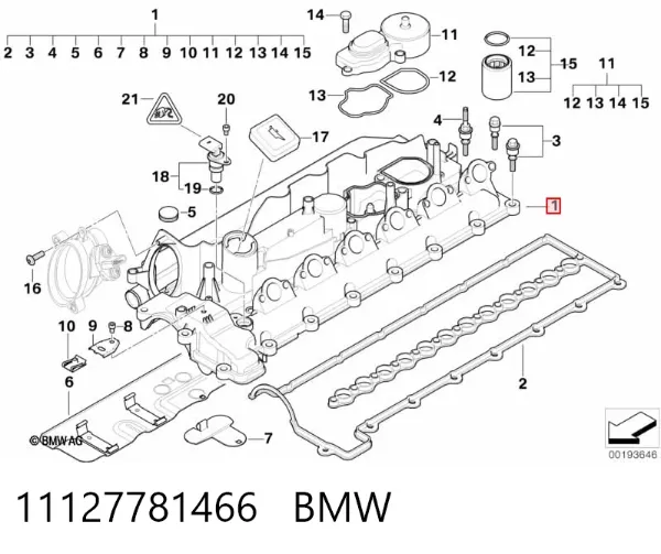 Tapa de balancines 11127781466 BMW
