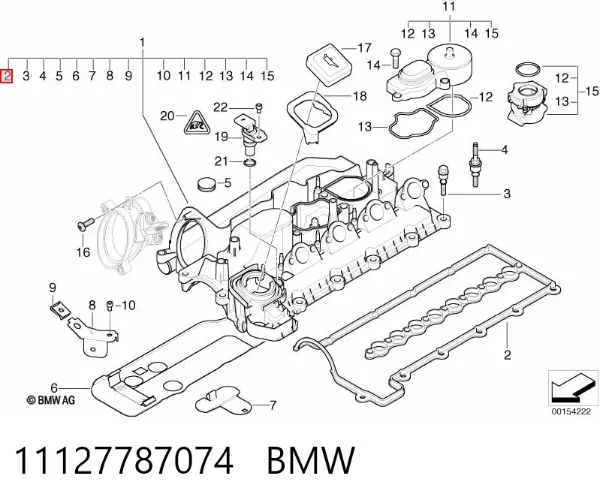 Junta tapa de balancines 11127787074 BMW