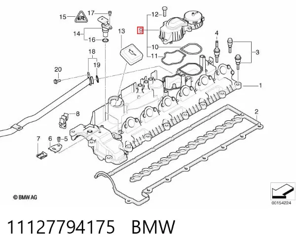 Válvula PCV 11127794175 BMW