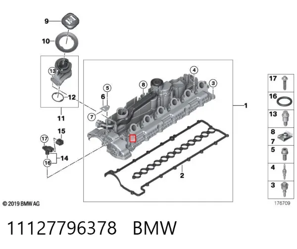 Junta tapa de balancines 11127796378 BMW
