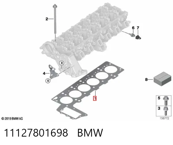 Junta de culata 11127801698 BMW