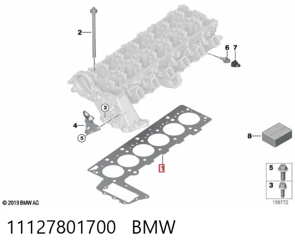 Junta de culata 11127801700 BMW
