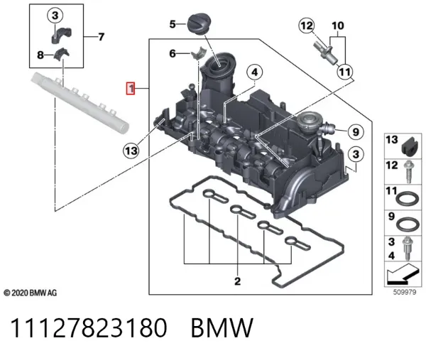 Tapa de balancines 11127823180 BMW