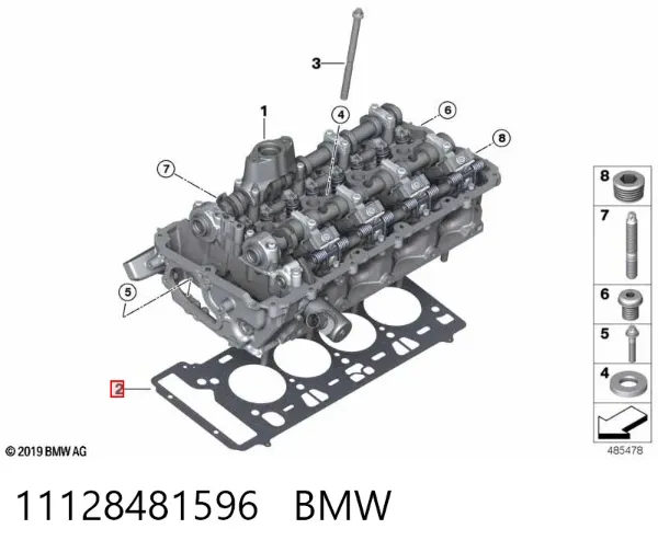 Junta de culata 11128481596 BMW
