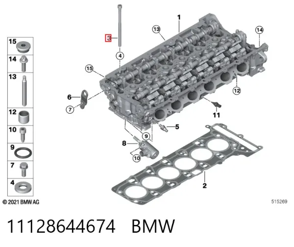 Tornillo culata 11128644674 BMW