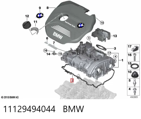 Junta tapa de balancines 11129494044 BMW