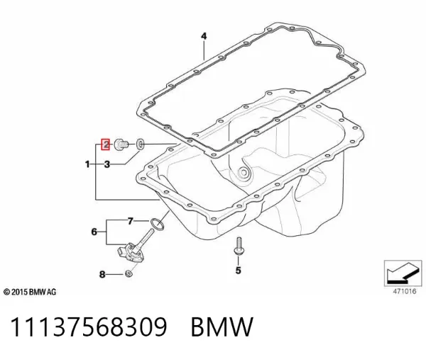 Tapón del cárter de aceite 11137568309 BMW
