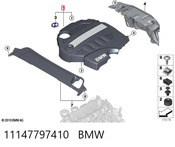Tapa motor BMW 1 E81