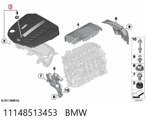 Tapa motor 11148513453 BMW