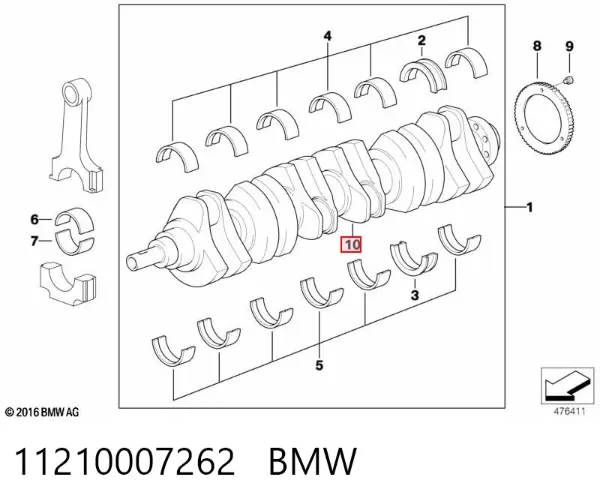 Cigüeñal 11210007262 BMW