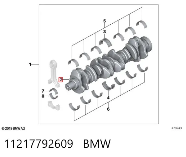 Cigüeñal 11217792609 BMW