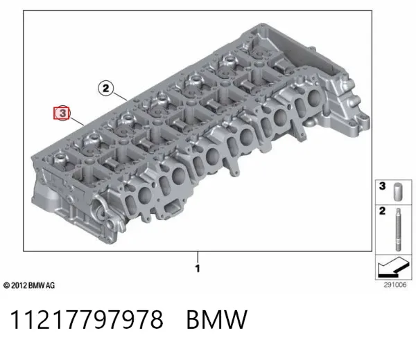 Pasador de bisagra de puerta 11217797978 BMW