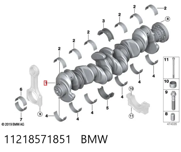 Cigüeñal BMW 3 G20, G80, G28