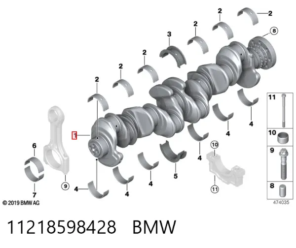 Cigüeñal 11218598428 BMW