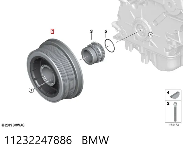 Polea de cigüeñal 11232247886 BMW
