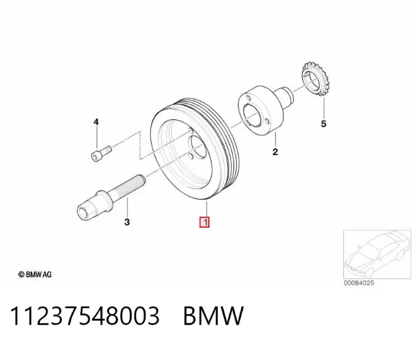 Polea de cigüeñal 11237548003 BMW