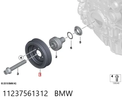Polea del cigüeñal BMW 11237561312