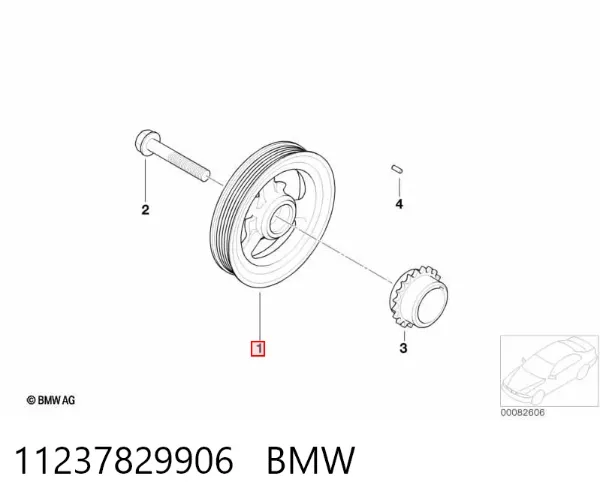 Polea de cigüeñal 11237829906 BMW