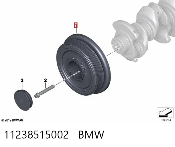 Polea de cigüeñal 11238515002 BMW
