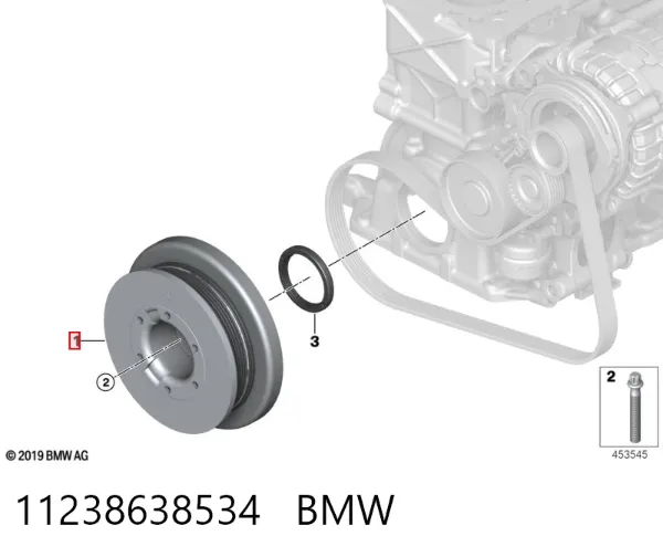 Polea de cigüeñal 11238638534 BMW