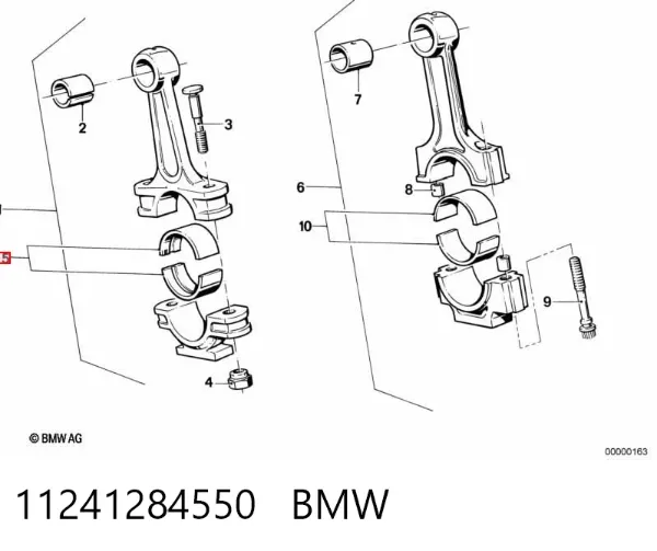 Cojinetes de biela 11241284550 BMW