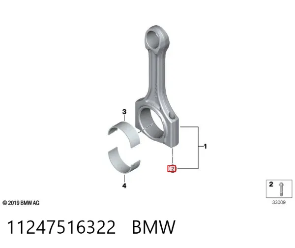 Tornillo de biela 11247516322 BMW