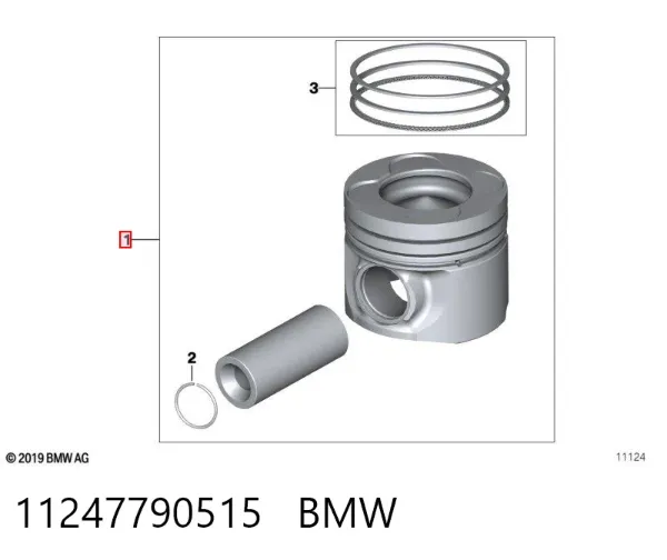 Pistón 11247790515 BMW