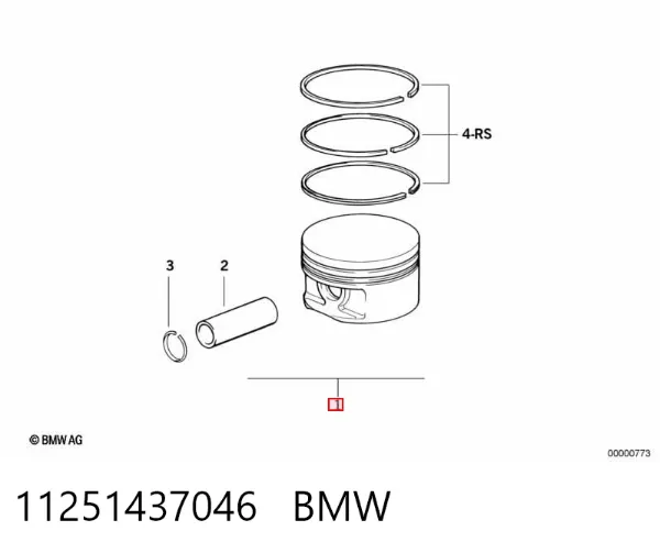 Pistón 11251437046 BMW