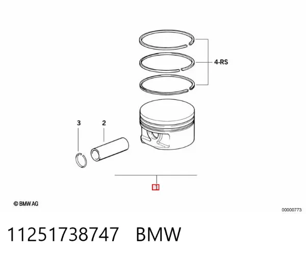 Pistón 11251738747 BMW