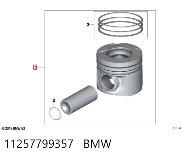 Pistón 11257799357 BMW