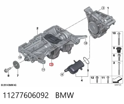Tapón de llenado del eje trasero/delantero BMW 11277606092