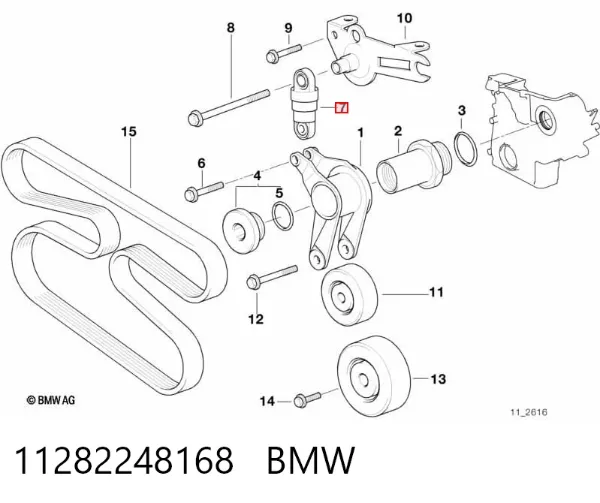 Tensor de correa poli V 11282248168 BMW