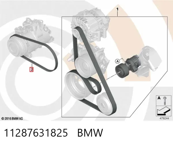 Correa de alternador 11287631825 BMW