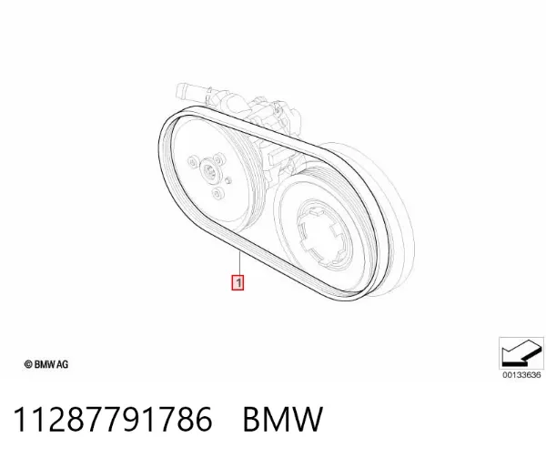 Correa de alternador 11287791786 BMW