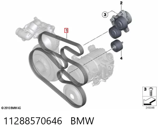Correa de alternador 11288570646 BMW