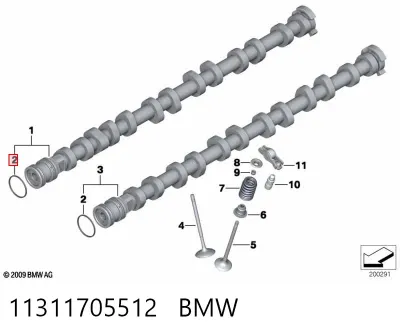 Retén del árbol de levas BMW 11311705512