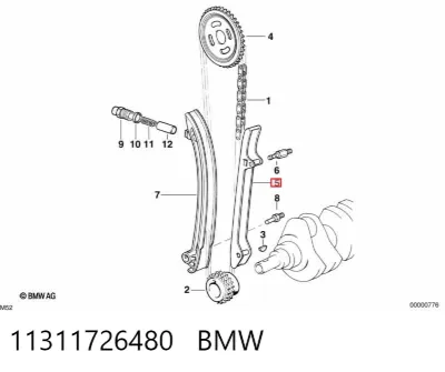 Guía de cadena de distribución BMW 11311726480