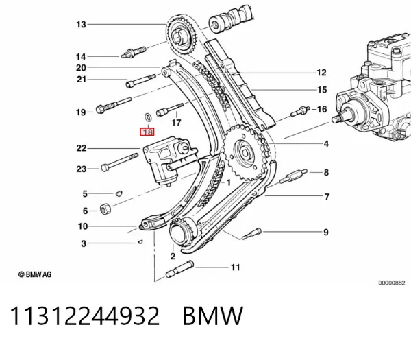 Junta tórica universal 11312244932 BMW