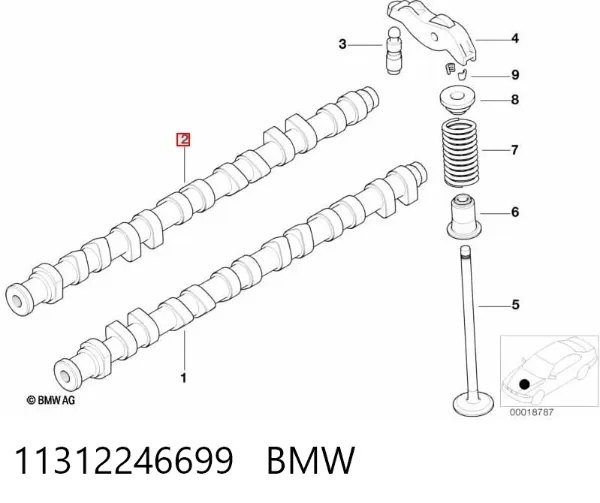 Árboles de levas 11312246699 BMW