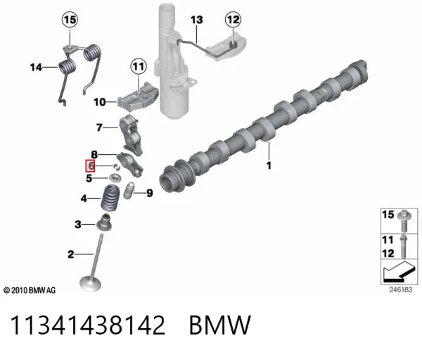 Chaveta De Sujecion De Valvula 11341438142 BMW