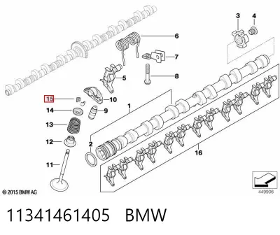 Cuña de válvula BMW 11341461405
