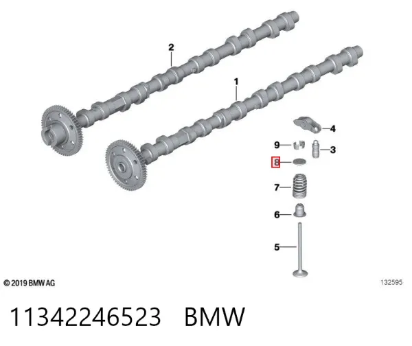 Plato superior metálico del resorte delantero 11342246523 BMW