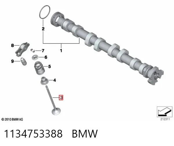 Válvula escape 1134753388 BMW