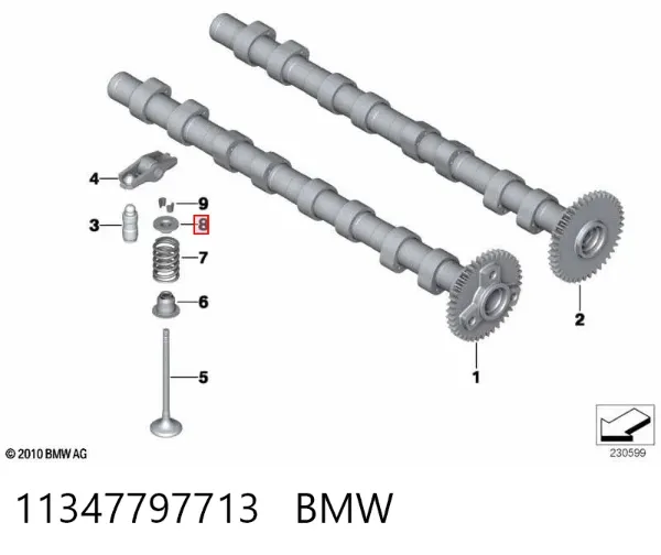 Plato superior metálico del resorte delantero 11347797713 BMW