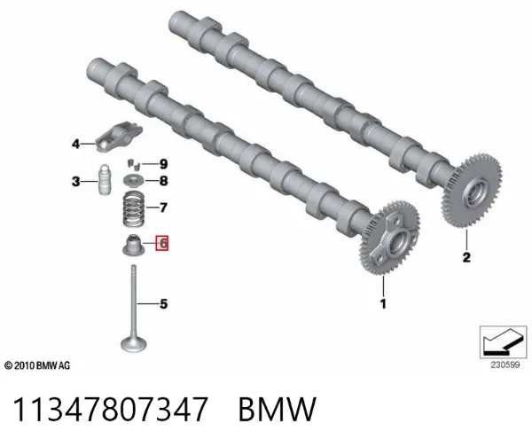 Juego de retenes de válvula de admisión y escape 11347807347 BMW